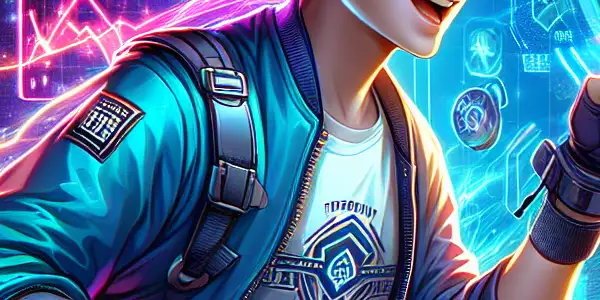 A skilled gamer interacts with a vibrant digital interface in a futuristic gaming environment, emphasizing safe recharge options.